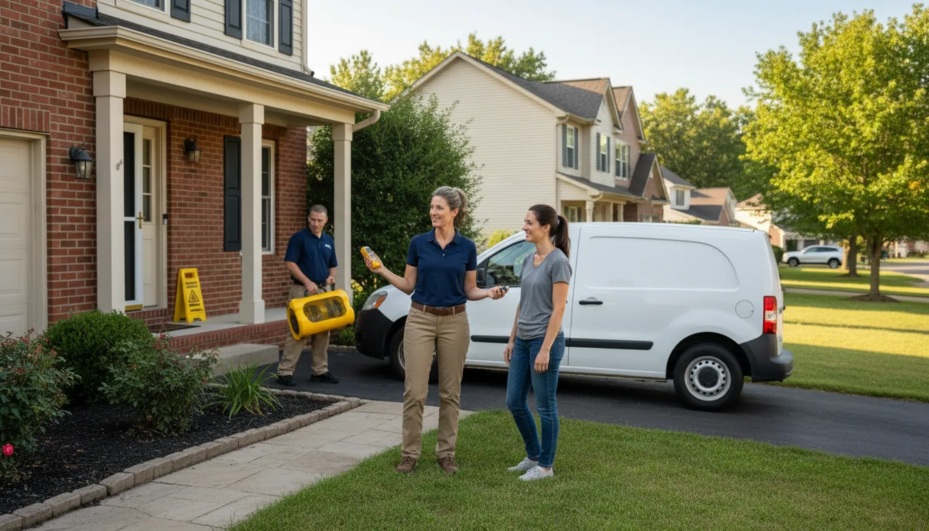 Residential water damage restoration in Westbury, NY